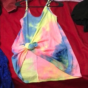 Tie dye spaghetti strap dress
